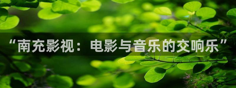 97超碰中文：“南充影视：电影与音乐的交响乐”